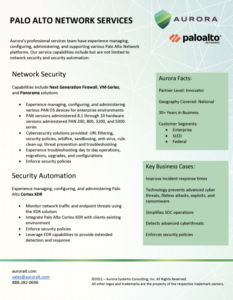 Palo Alto Networks - Aurora Systems Consulting Inc.